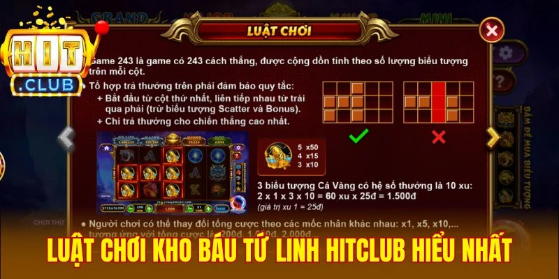 Luật chơi Kho Báu Tứ Linh Hitclub hiểu nhất